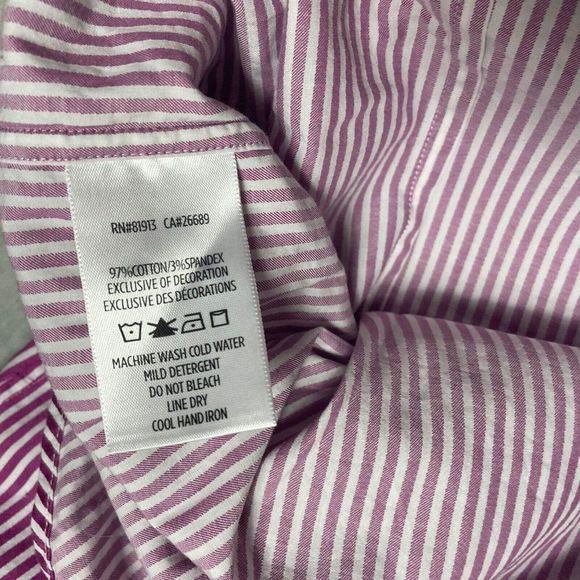 Robert Graham Modern Americana Premium Stripe Shirt Mens XL Red Fitted Flip Cuff - Picture 9 of 12